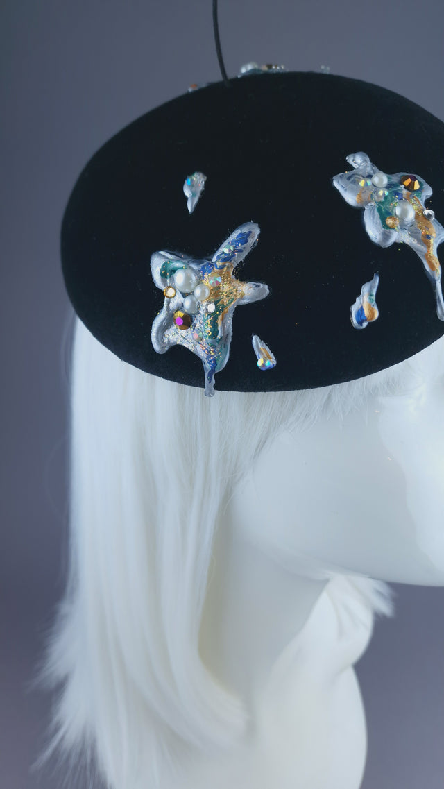 Pearls & Swine: Kitsch Glitter Seagull Poop Fascinator Hat "Mierda"