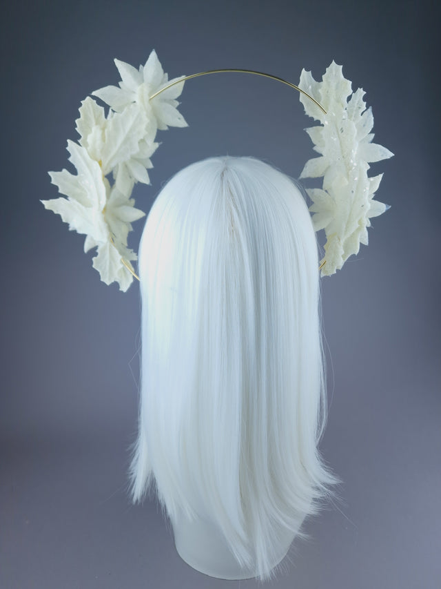Pearls & Swine: Ivory Flower & Pearl Halo "Serenity"Headdress