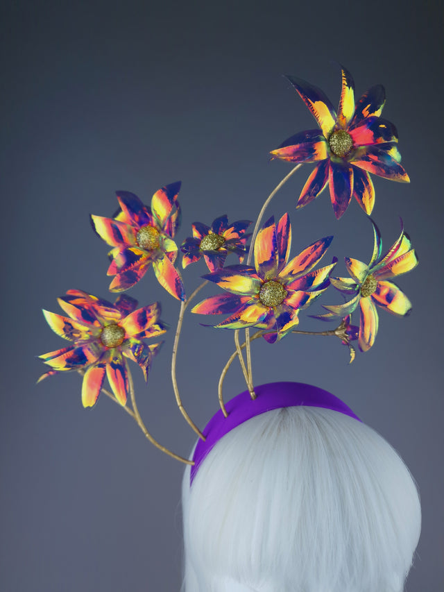 Pearls & Swine: Iridescent Flower Headdress "Remembering Spring"