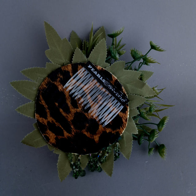 "Lizzy" Flower & Lizard Mini Fascinator