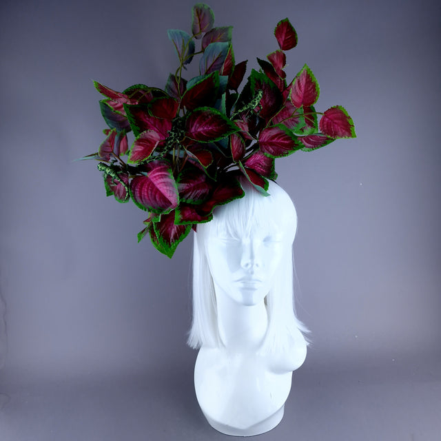 "Shailagh" Pink Leaf & Lizard Headdress