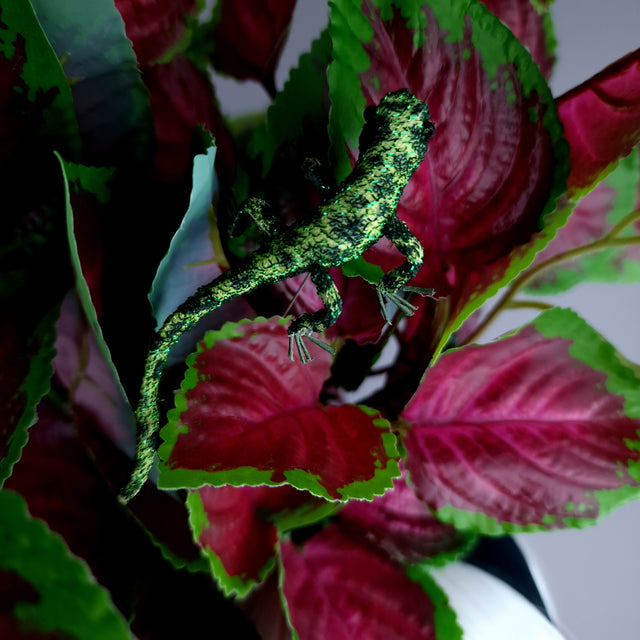 "Shailagh" Pink Leaf & Lizard Headdress