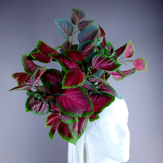 "Shailagh" Pink Leaf & Lizard Headdress