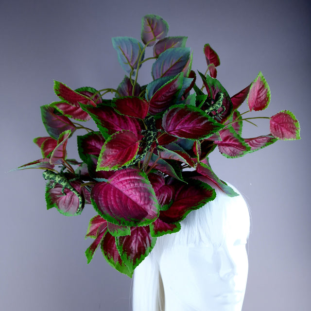 "Shailagh" Pink Leaf & Lizard Headdress