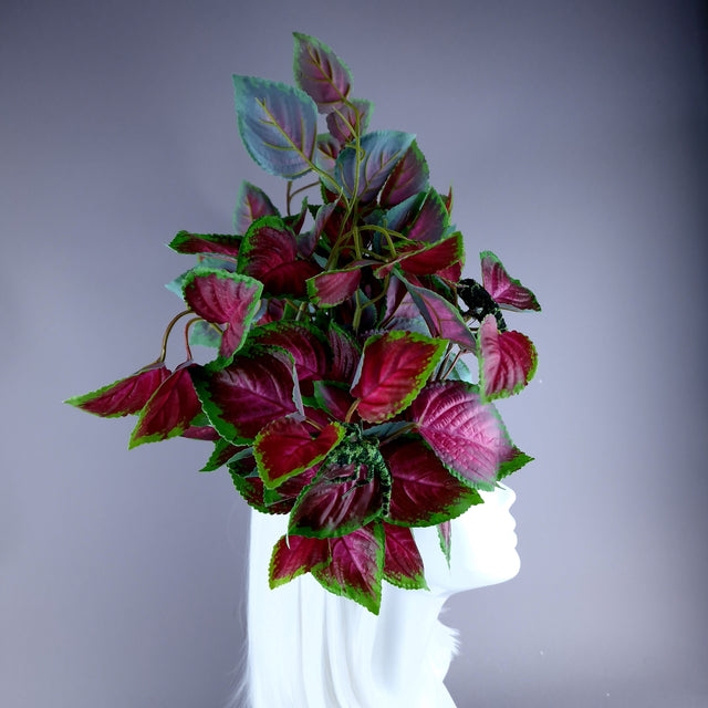 "Shailagh" Pink Leaf & Lizard Headdress