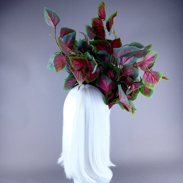 "Shailagh" Pink Leaf & Lizard Headdress