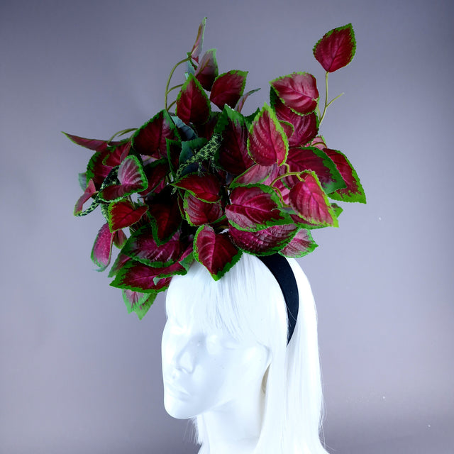 "Shailagh" Pink Leaf & Lizard Headdress