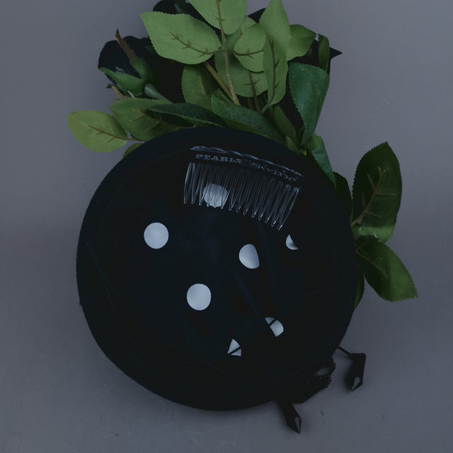 "Asura" Black Roses, Snake & Filigree Fascinator Hat