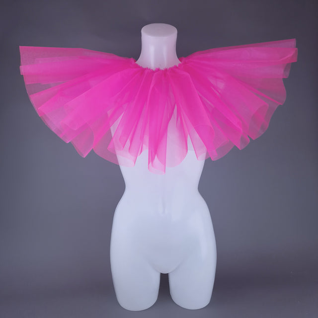 "Bobo" Neon Pink Neck Ruffle, Clown Collar - 10 Colours Available!!!!