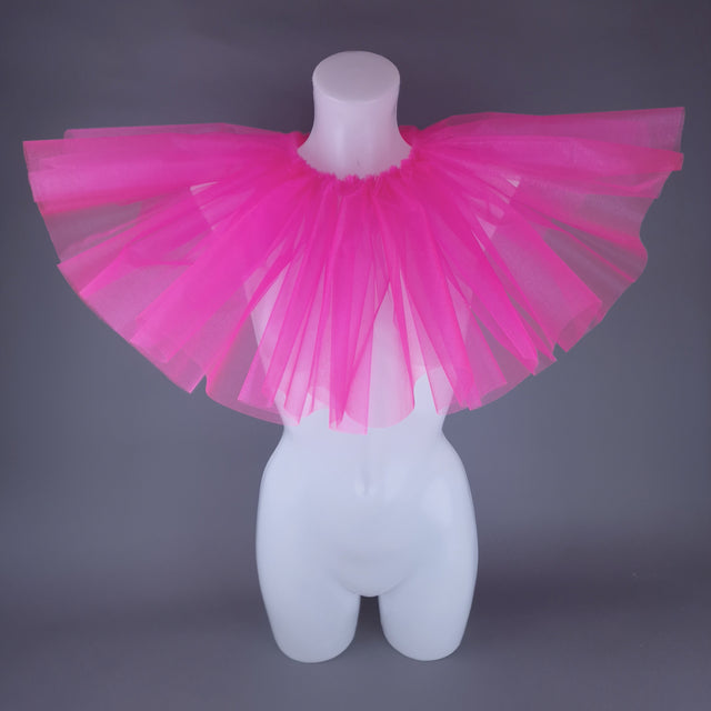 "Bobo" Neon Pink Neck Ruffle, Clown Collar - 10 Colours Available!!!!