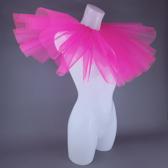"Bobo" Neon Pink Neck Ruffle, Clown Collar - 10 Colours Available!!!!