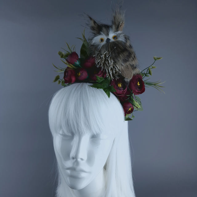 "Tawny" Owl & Flower Headdress