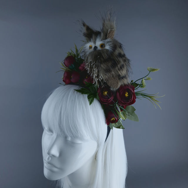 "Tawny" Owl & Flower Headdress