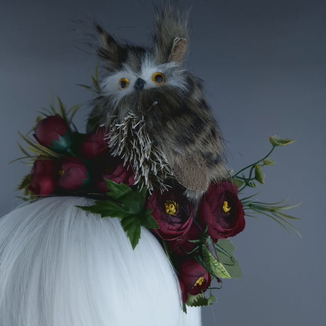 "Tawny" Owl & Flower Headdress