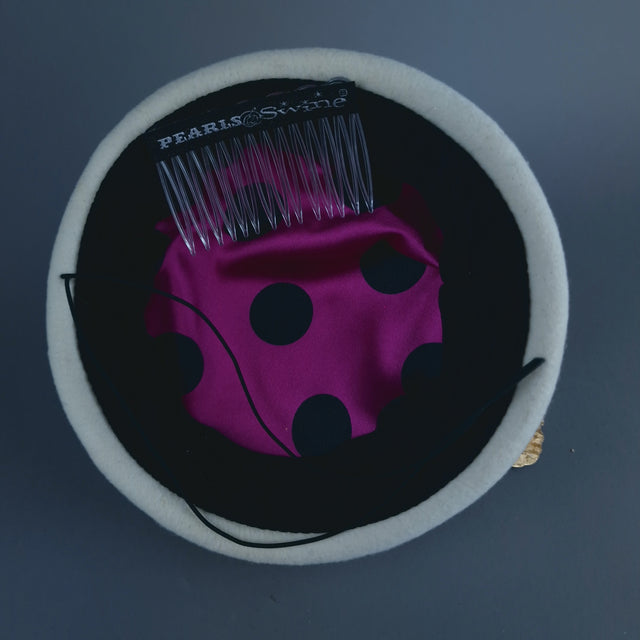 "Ceto" Gold & Pearl Shell & Crab Fascinator Hat