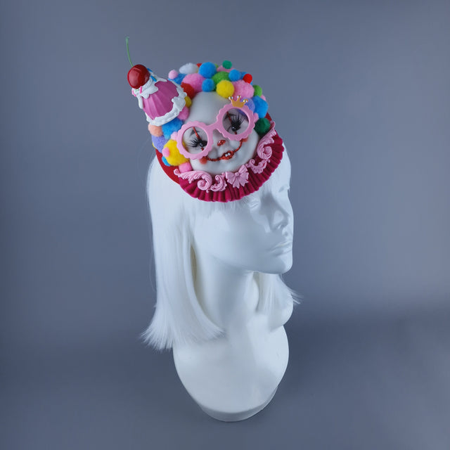 "Sweetie Pie" Colourful Clown Circus Fascinator Hat