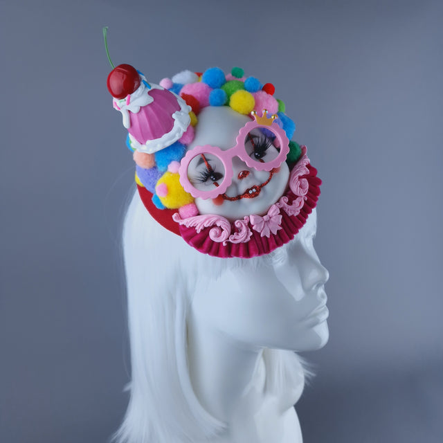 "Sweetie Pie" Colourful Clown Circus Fascinator Hat