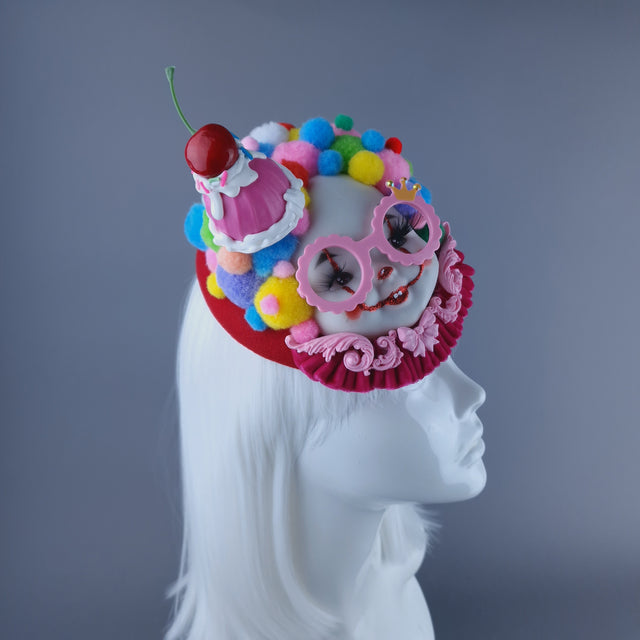 "Sweetie Pie" Colourful Clown Circus Fascinator Hat