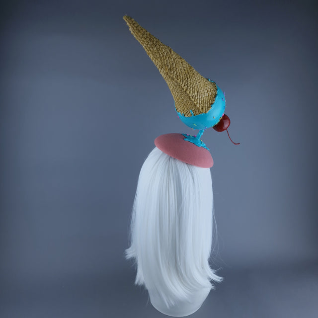 "Melt" Extra Large Ice-Cream with Cherry Fascinator Hat