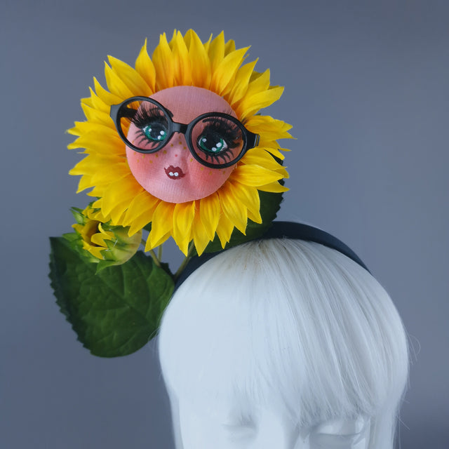"Sunii" Dollface Sunflower Headband