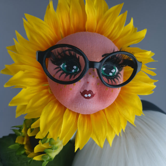 "Sunii" Dollface Sunflower Headband