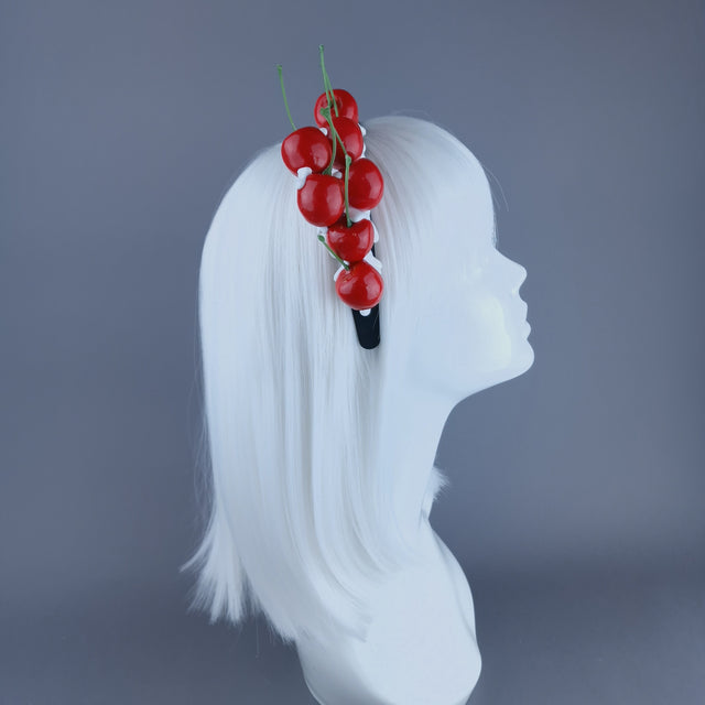 "Cheri Pie" Cherry & Cream Headband Headpiece
