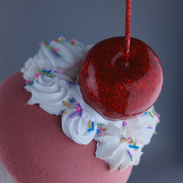"Cherry Poppin'" Cherries & Cream Food Fascinator Hat