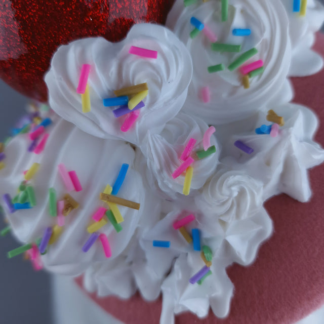 "Cherry Poppin'" Cherries & Cream Food Fascinator Hat