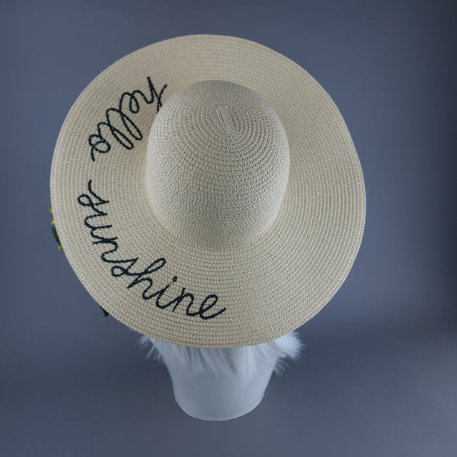 "Cover Me In Sunshine" Wide Brim Summer Sun Hat