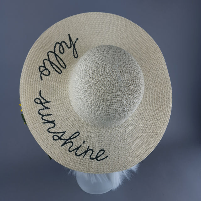 "Cover Me In Sunshine" Wide Brim Summer Sun Hat