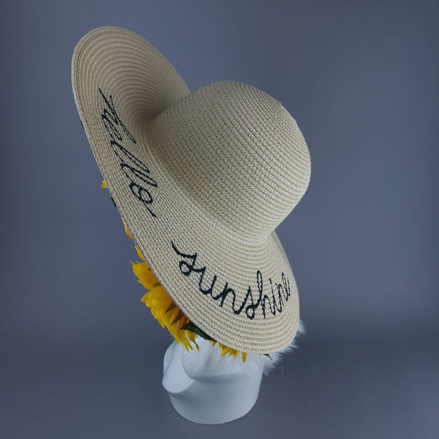 "Cover Me In Sunshine" Wide Brim Summer Sun Hat