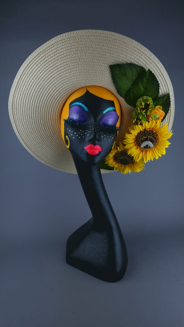 "Cover Me In Sunshine" Wide Brim Summer Sun Hat