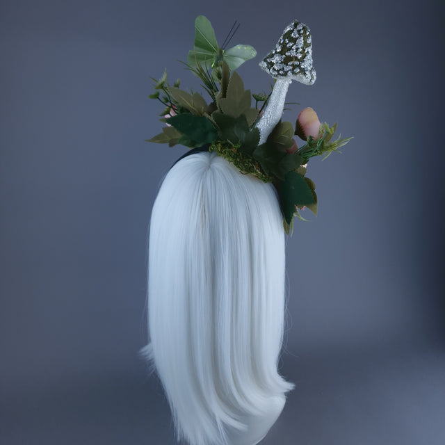 "Pixi" Mushroom, Flower & Butterfly Headband Headpiece