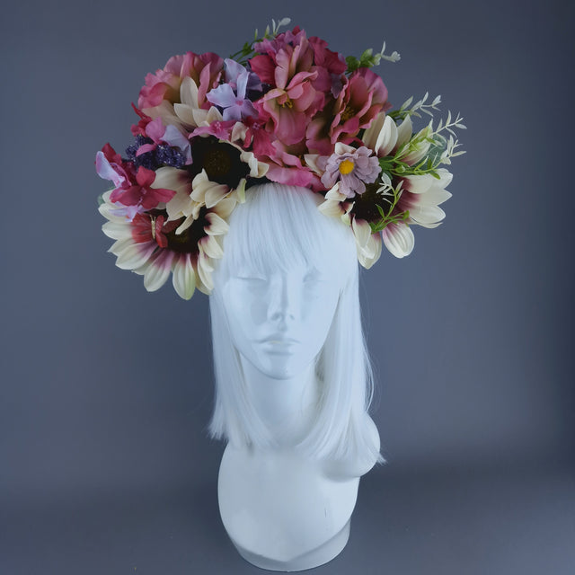 "Delora" Flower Crown Headband Headpiece