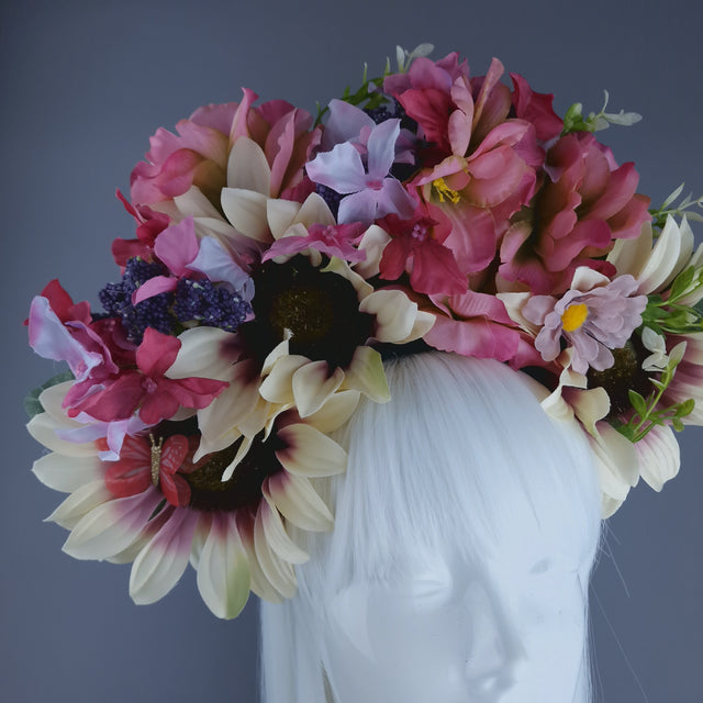 "Delora" Flower Crown Headband Headpiece