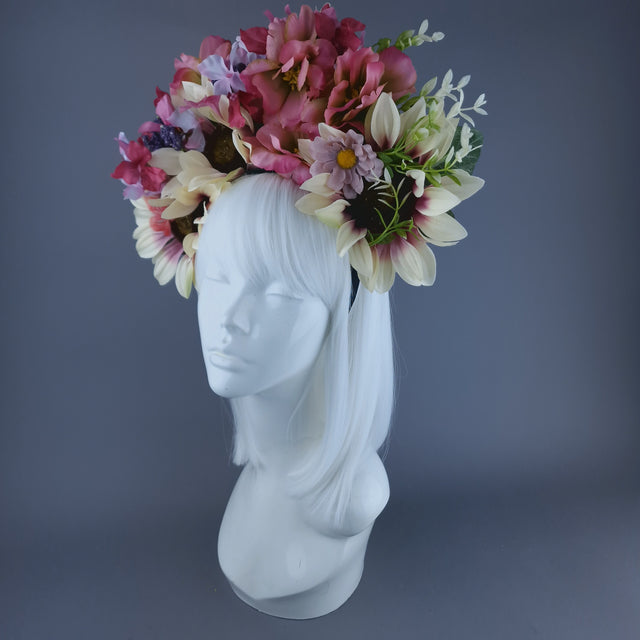 "Delora" Flower Crown Headband Headpiece