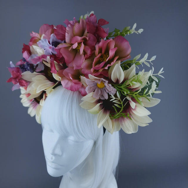"Delora" Flower Crown Headband Headpiece