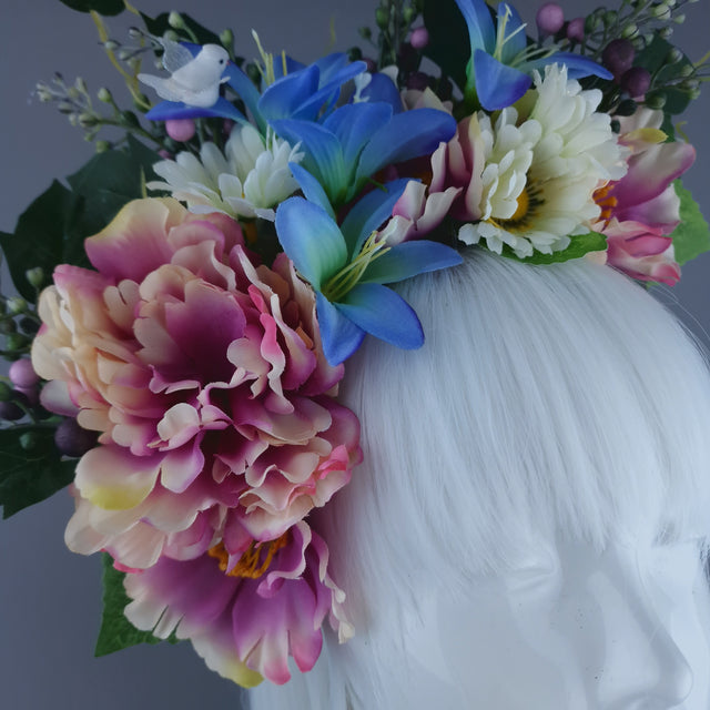 "Jiya" Flower Crown Headband Headpiece