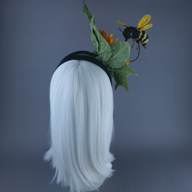 "Buzzin" Bee & Sunflower Headband Headpiece