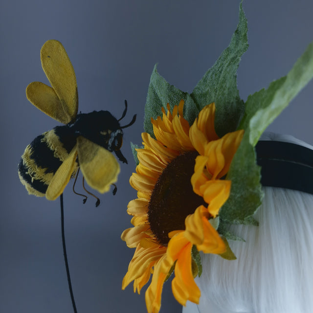 "Buzzin" Bee & Sunflower Headband Headpiece