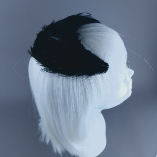 "Garbo" Black FeatherVintage Inspired Fascinator Hat
