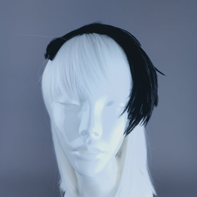 "Garbo" Black FeatherVintage Inspired Fascinator Hat