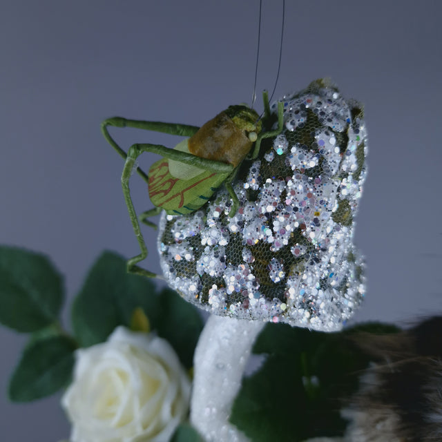 "Tawny" Autumn Owl, Rose, Pearl & Mushroom Headdress