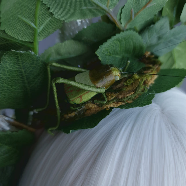 "Tawny" Autumn Owl, Rose, Pearl & Mushroom Headdress