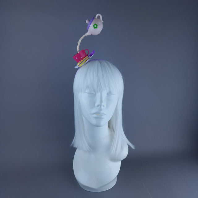 "Spill The Tea" Pink Teapot & Cup Headpiece