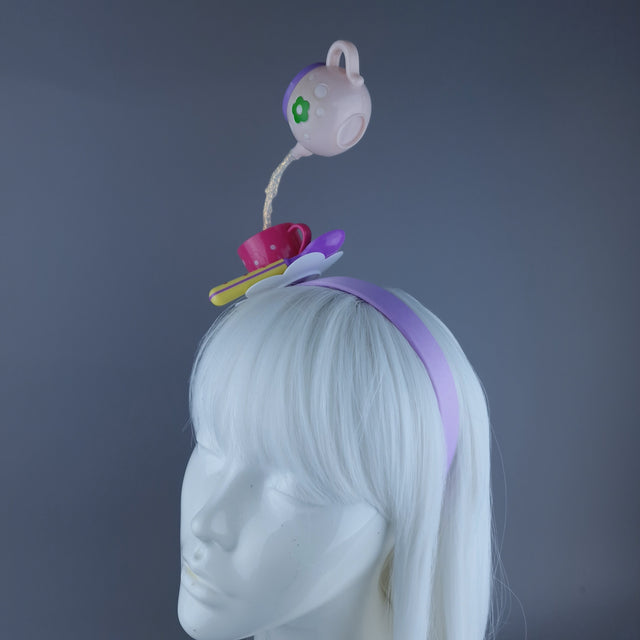 "Spill The Tea" Pink Teapot & Cup Headpiece