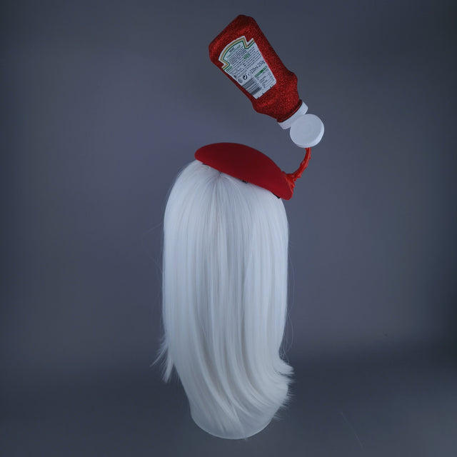 "Squeeze Me" Red Surreal Tomato Sauce Food Fascinator Hat