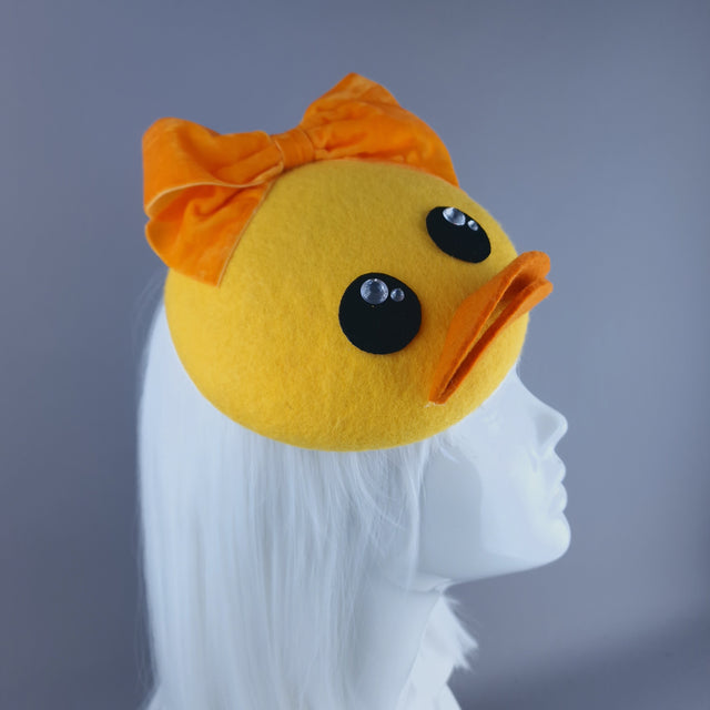"Duck Face" Yellow Duckling Fascinator Hat