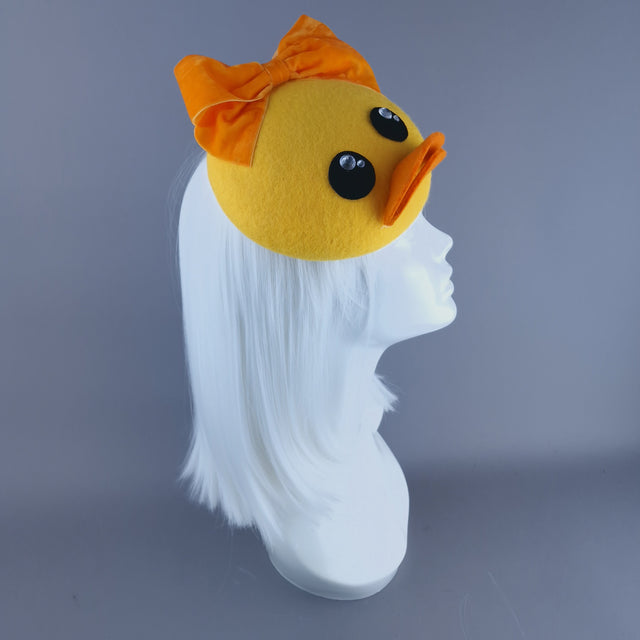"Duck Face" Yellow Duckling Fascinator Hat