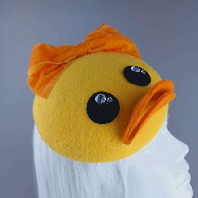 "Duck Face" Yellow Duckling Fascinator Hat
